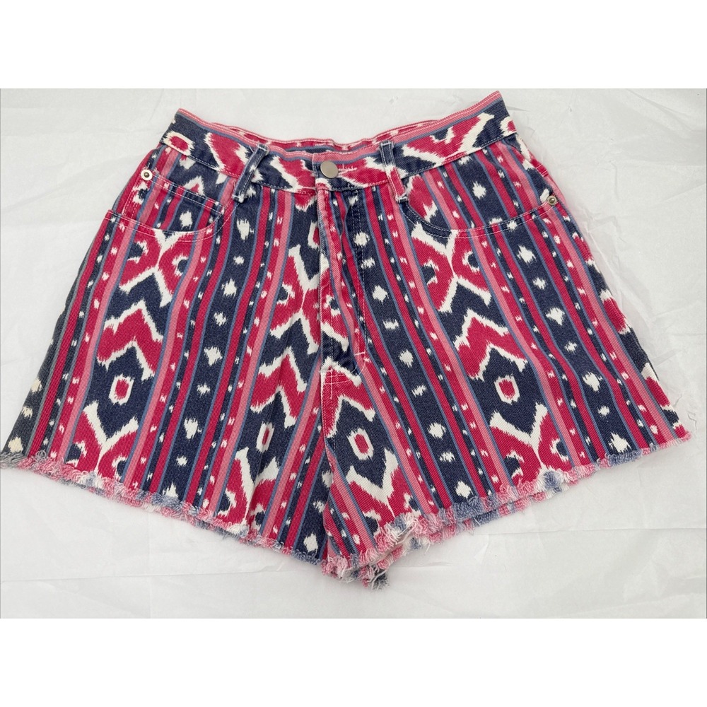 Vintage 80s-90s Wet Seal Southwestern High Rise High Waist Mom Shorts 25"